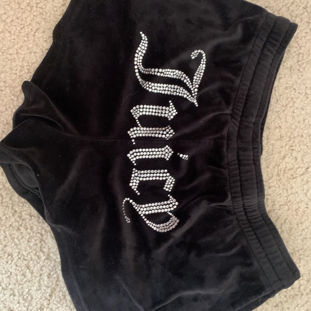 Juicy Couture Black Velour Shorts